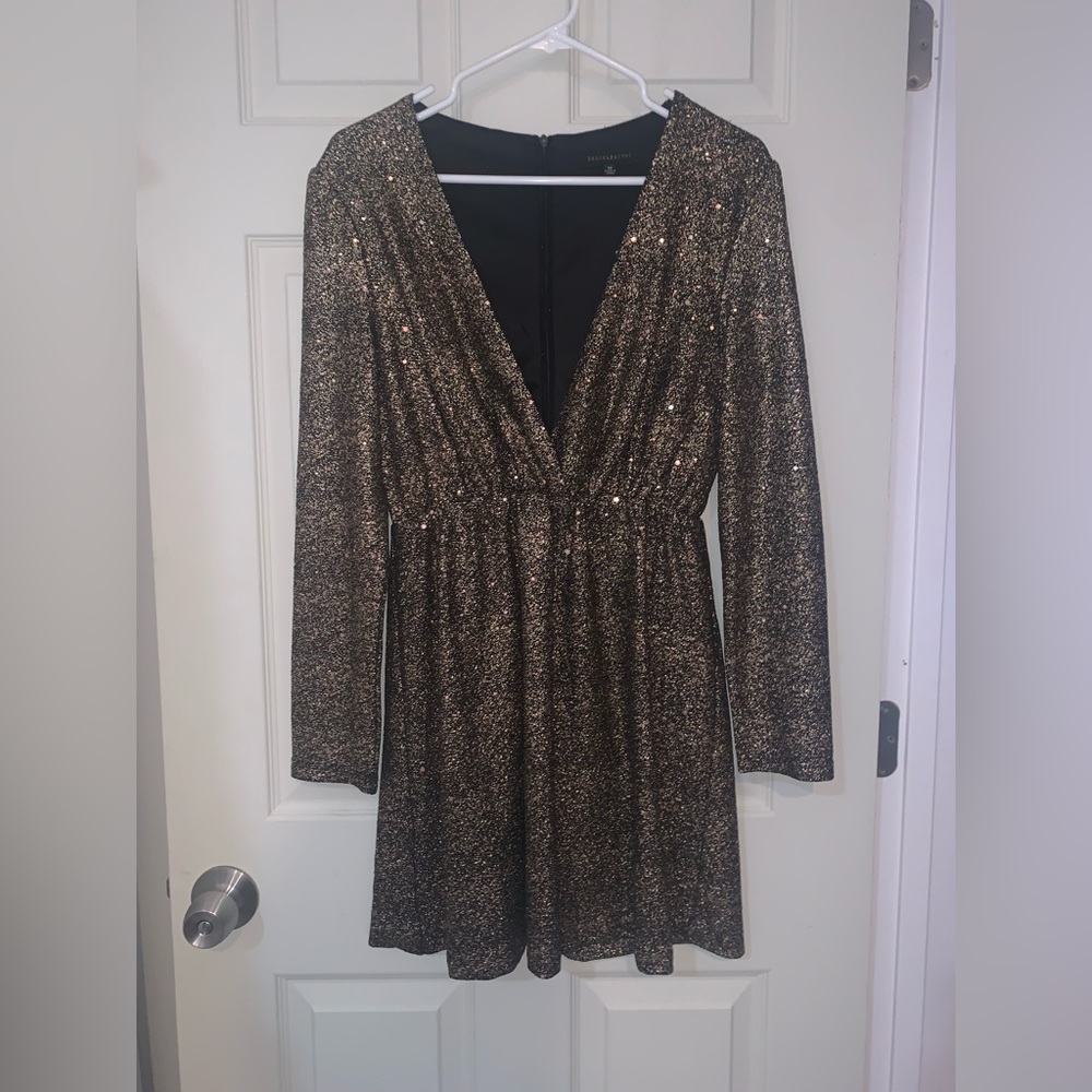 Gold Long Sleeve Dress